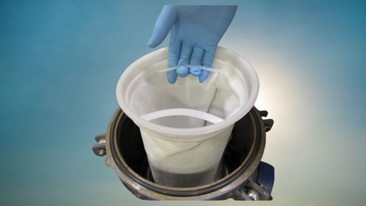 (Pack of 25) #2 Size 10 Micron Liquid Filter Bags, Polyester Felt with Polypropylene Ring