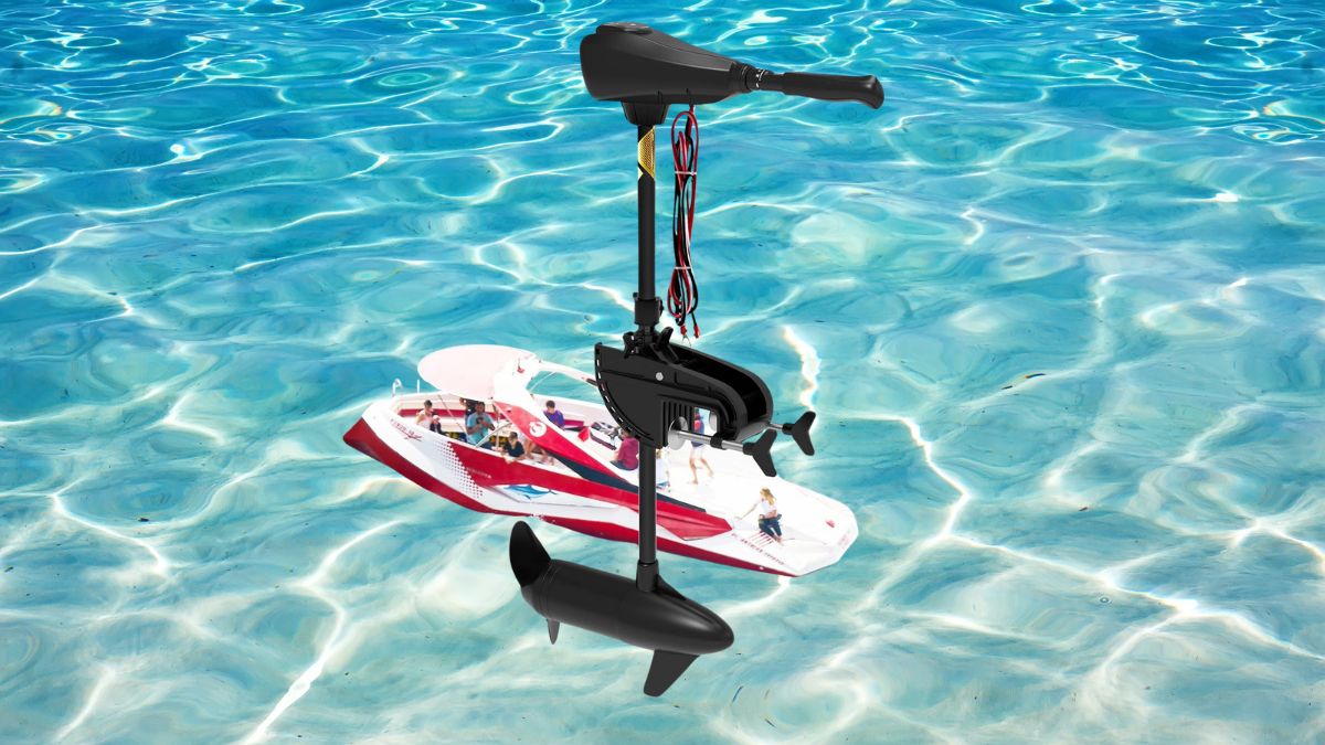 36 LBS Thrust Trolling Motor, 12V Transom Mounted Saltwater Electric Outboard Motor