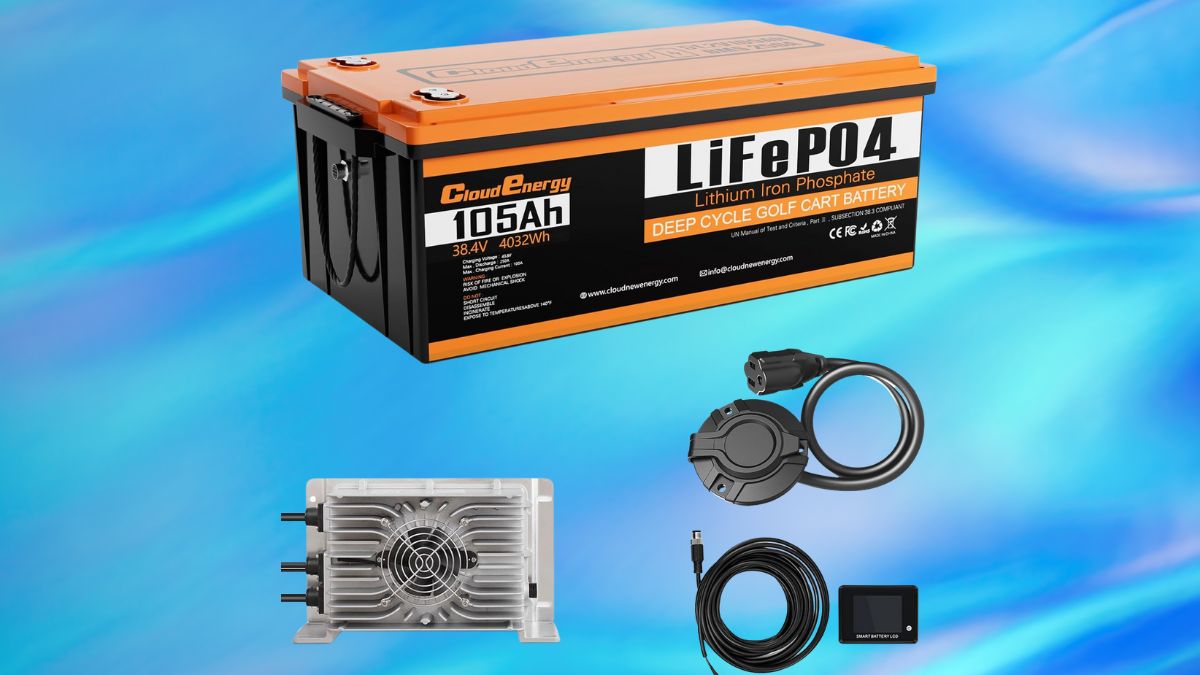 Cloudenergy 36V(38.4V) 105Ah LiFePO4 Golf Cart Battery
