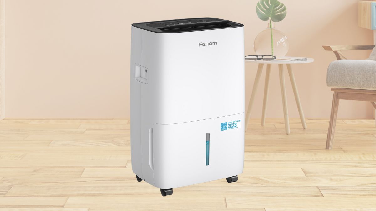 Fehom 120 Pints Dehumidifier Most Efficient Energy Star - 6,000 Sq. Ft. Dehumidifier for Basement with Drain Hose and 1.06 Gal Water Tank