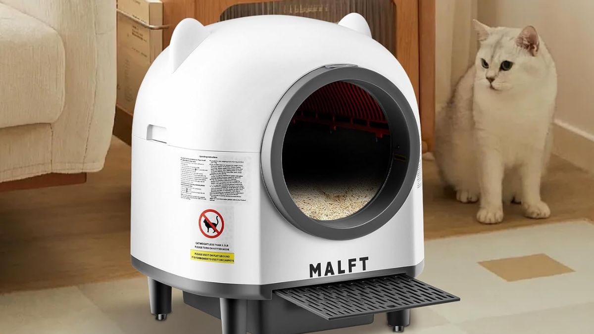 90 L Self Cleaning Litter Box,Automatic Litter Box for Multiple Cats with Safety Protection