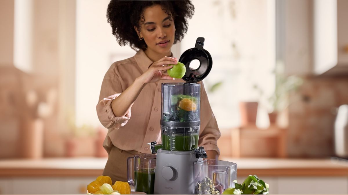 Nama J2 Cold Press Juicer – Self Feeding for Hands-Free Operation with Wide Mouth Hopper