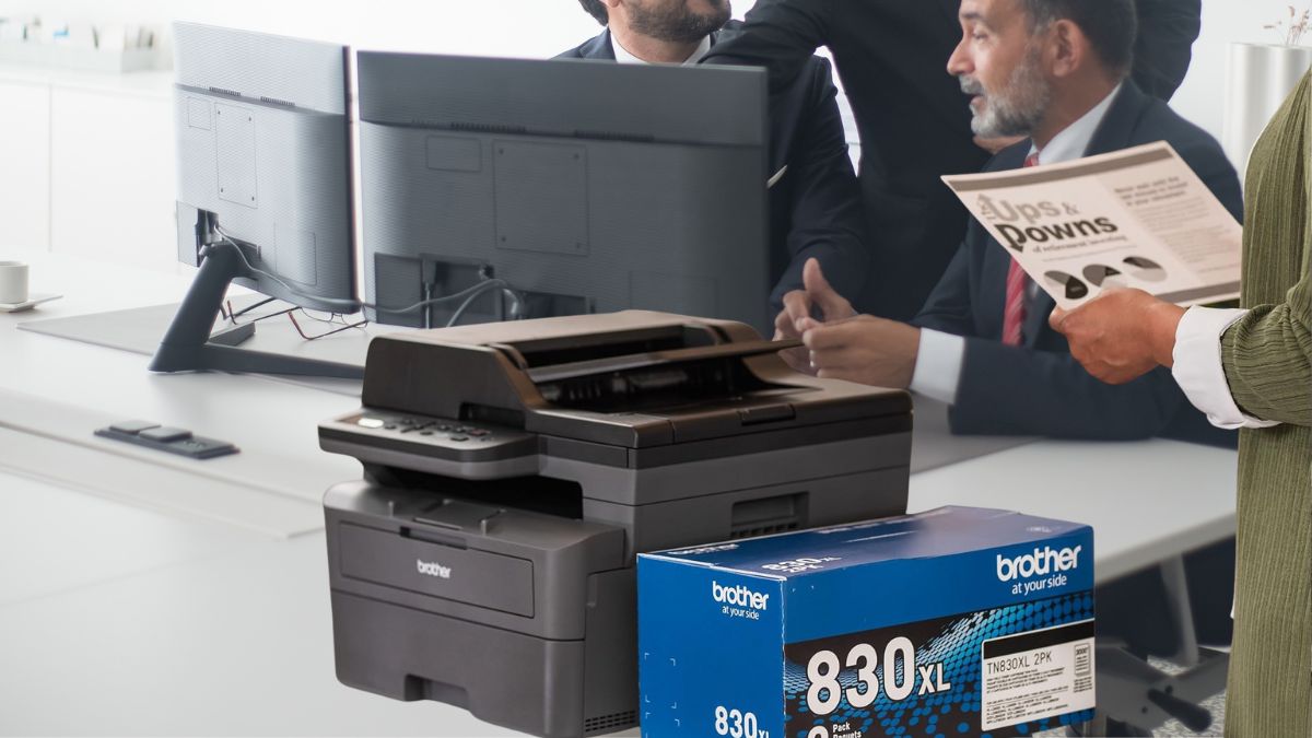 Brother DCP-L2640DW Wireless Compact Monochrome Multi-Function Laser Printer with Copy and Scan, Duplex, Mobile, Black & White