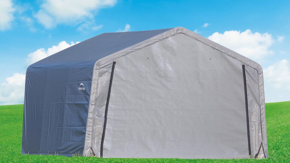 ShelterLogic Replacement Cover Kit Only No Frame-12x12x8 Peak Gray 90505 (7.5oz Gray)
