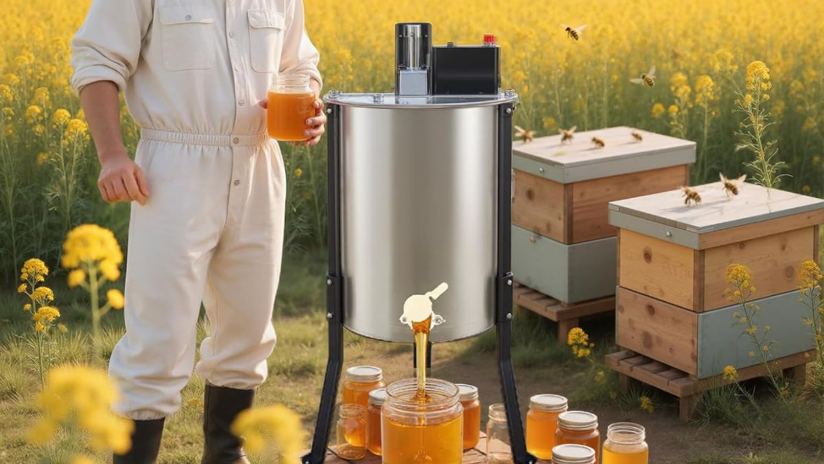 BeeCastle 4/12 Frame Electric Honey Extractor