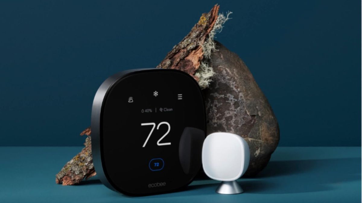 ecobee Smart Thermostat Premium with Smart Sensor and Air Quality Monitor - Programmable Wifi Thermostat