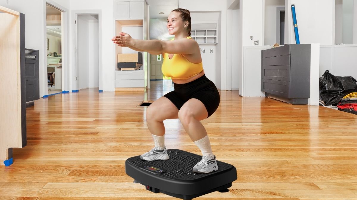 SoftGym Vibration Plate Exercise Machine for Lymphatic Drainage,Power Vibrate Stand Shake Board