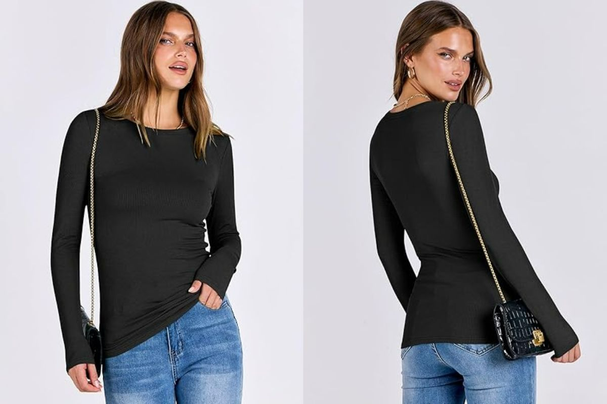 Amazon Fashion Find: ANRABESS Rib Knit Slim Fit Top for Every Body Type