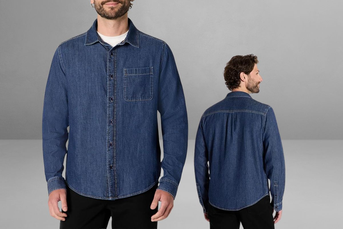 Men’s Wardrobe Must-Have: Amazon Essentials Button-Down Denim Shirt