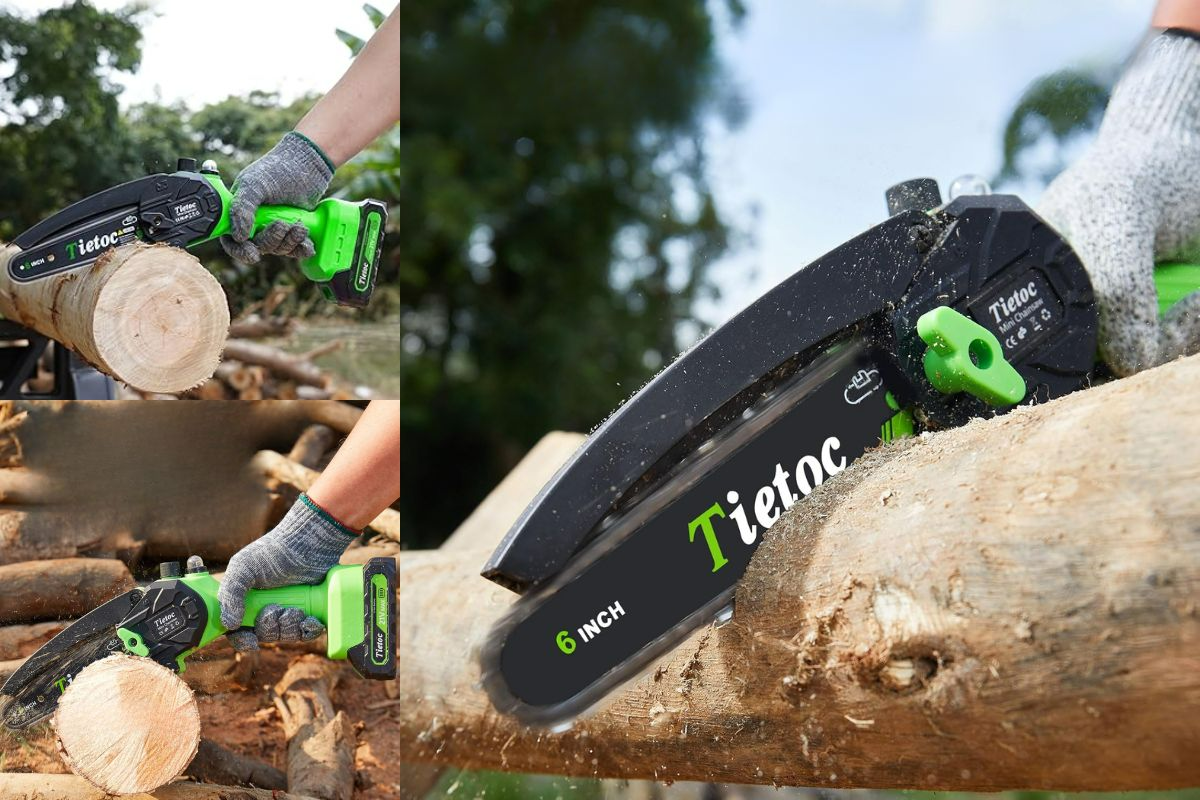 Tietoc 6 Inch Mini Electric Chainsaw: Compact Power for Every DIY Project