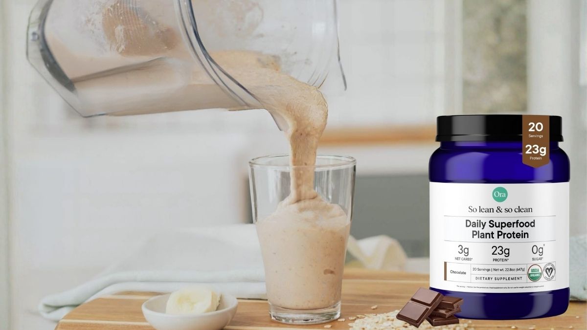 Ora Organic Vegan Protein Powder: A Clean Source of 23g Plant Protein in Chocolate