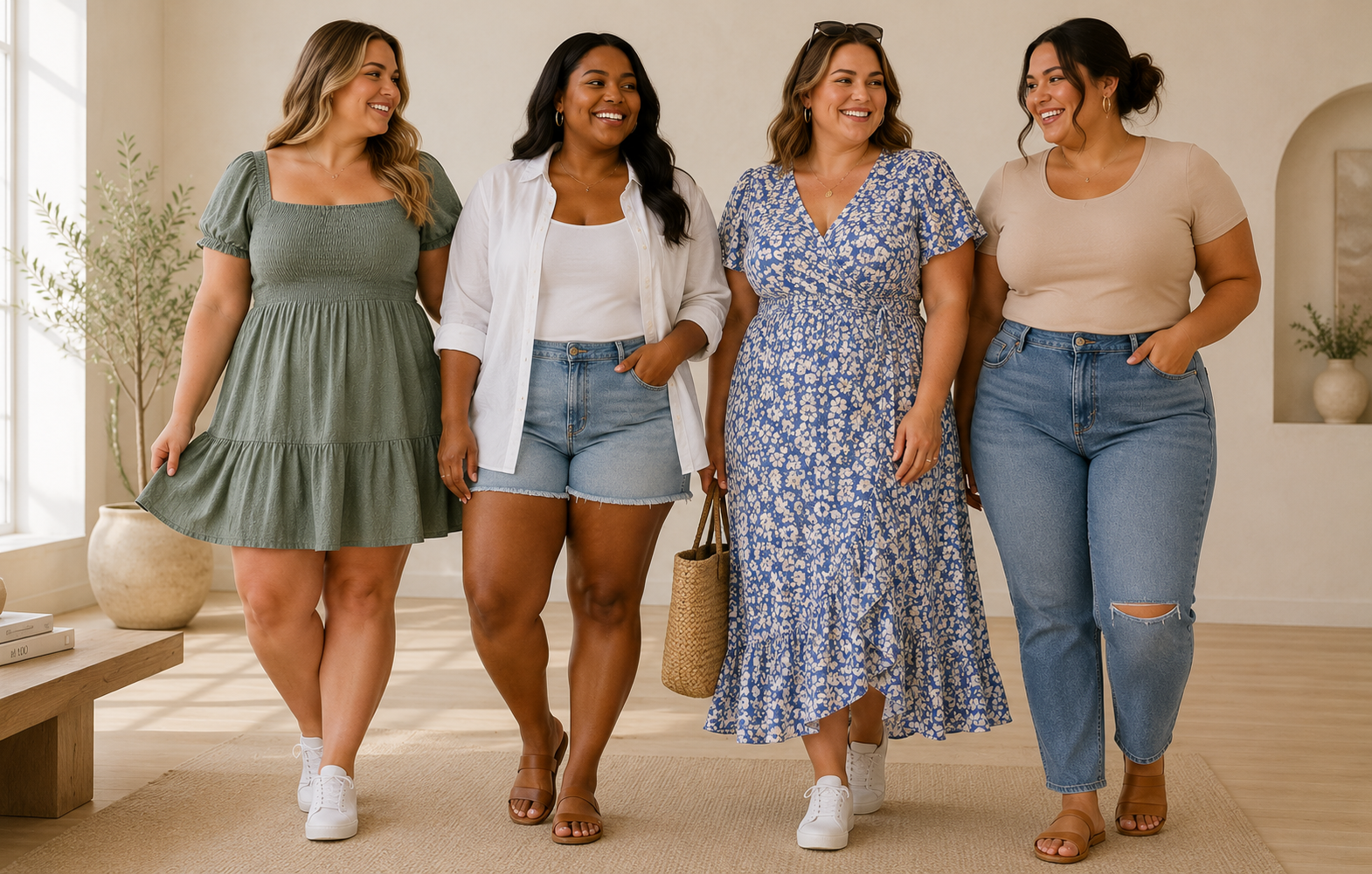 Old Navy plus size clothing featuring stylish and comfortable everyday outfits for women in inclusive sizes.