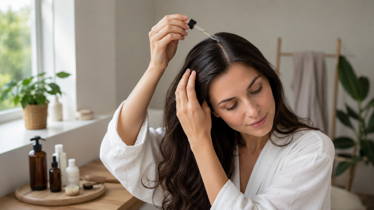 Hair growth treatments for women featuring scalp care and hair thinning treatment options for healthier-looking, fuller hair.