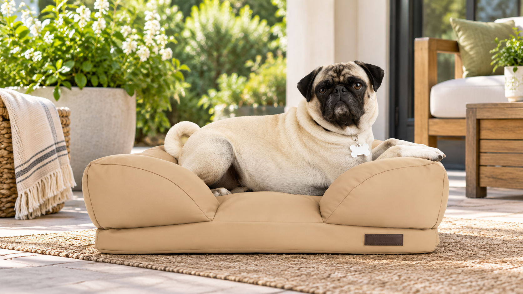 This Reddy Indoor/Outdoor Dog Bed Combines Durability With Easy-Care Features