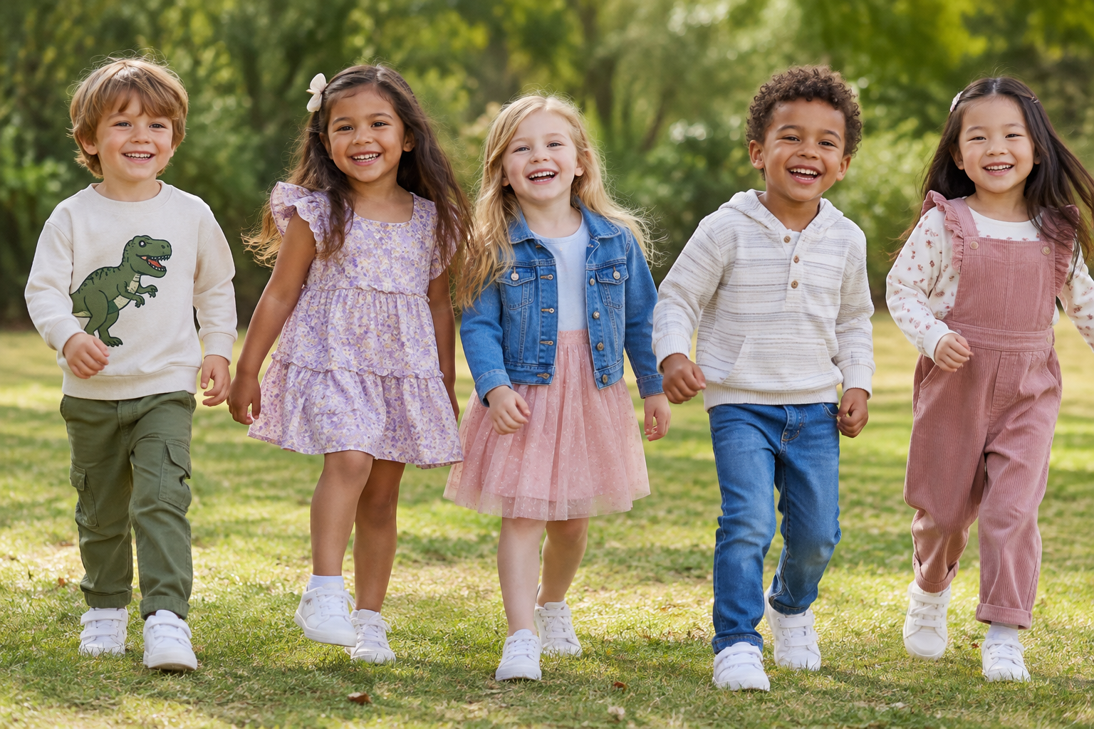 Kids’ clothes featuring comfortable everyday outfits for children in casual styles.
